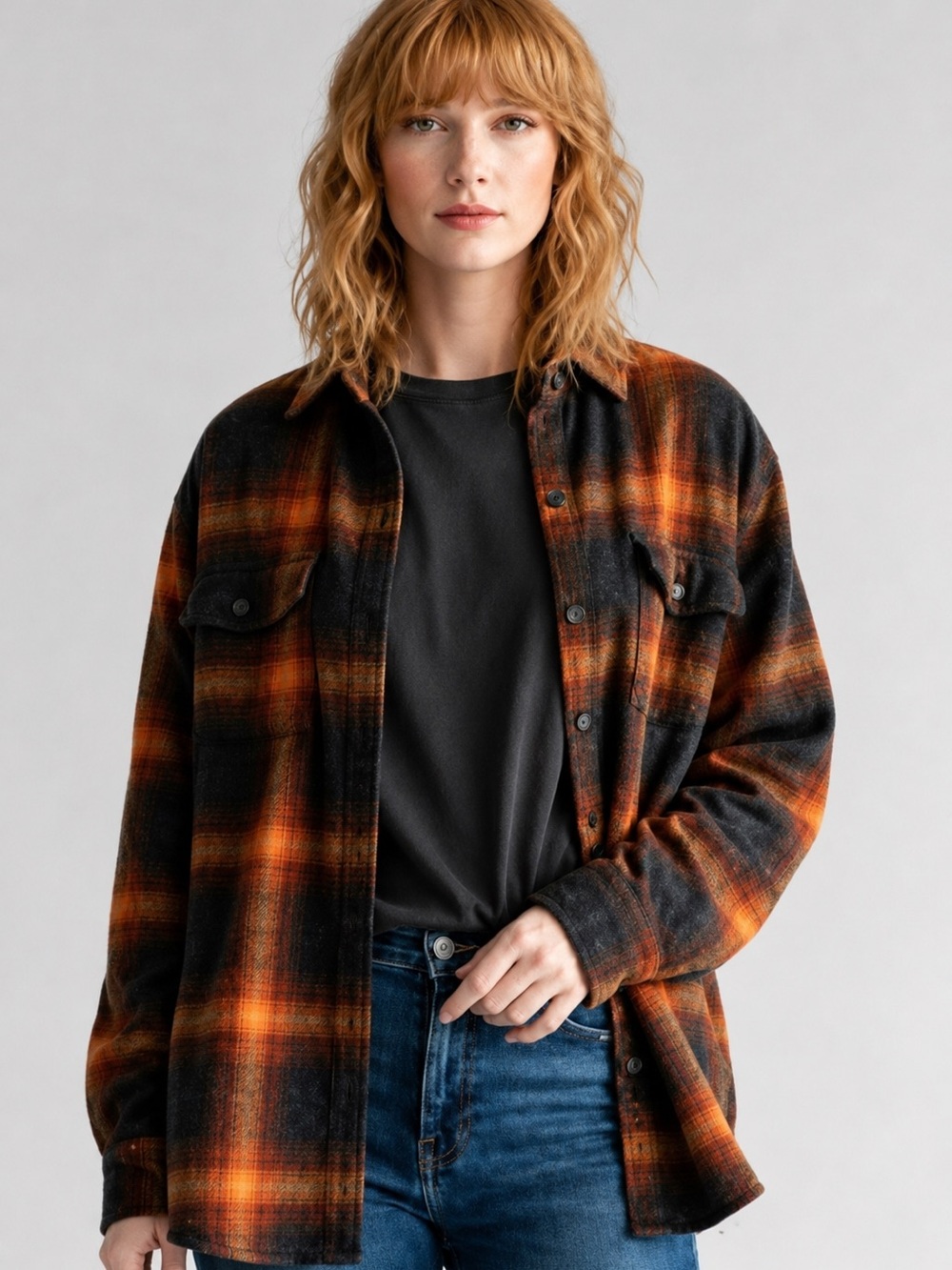 Old Navy Boyfriend Flannel Plaid Shirt Size Small Evermore‎ Inspired